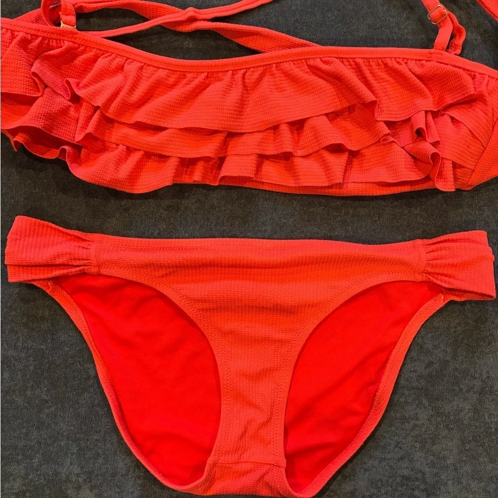 Jessica Simpson Vibrant Red Bikini Suit - Picture 2 of 5